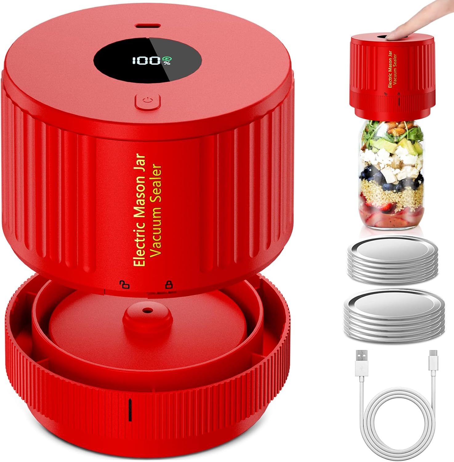 BowLift | Electric Mason Jar Vacuum Sealer Set - Preserve Freshness Quickly!