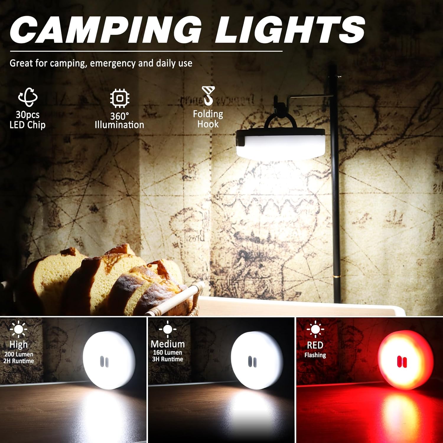 BowLift | Portable LED Camping String Light – USB Rechargeable Waterproof Fairy Lights for Outdoor & Indoor Use (10m)