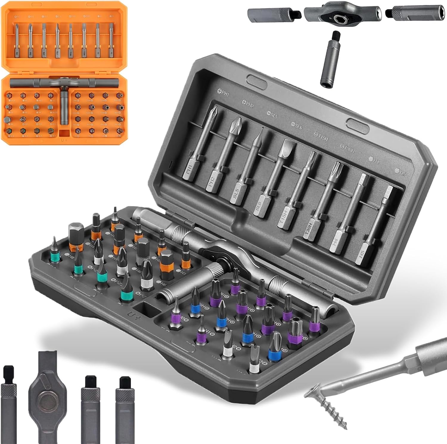 BowLift | 42-in-1 Magnetic Screwdriver Set – Precision Repair Tool Kit with Bits & Handle – Fixaro