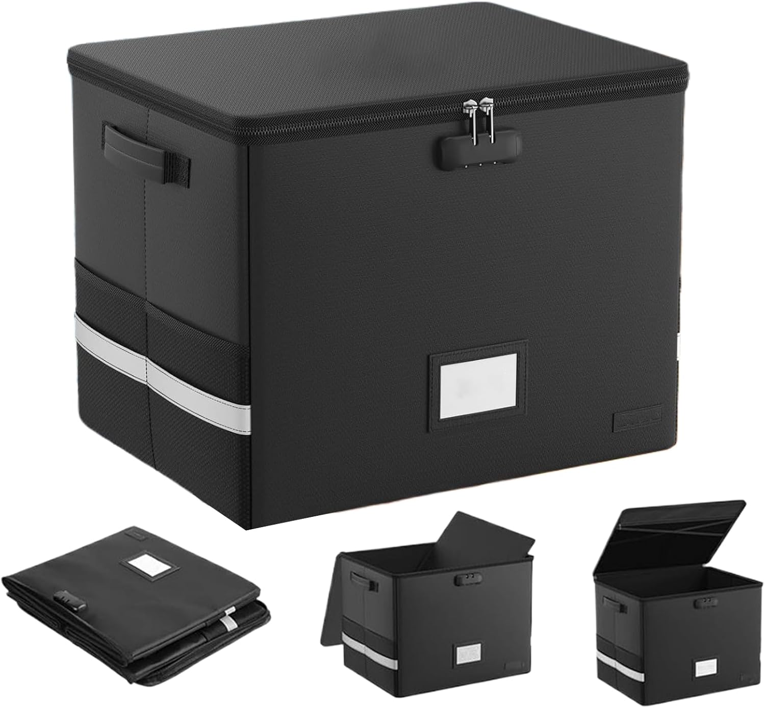 BowLift | Fireproof Record Storage Case – Waterproof Organizer for 150+ 12-Inch Records – Arcion