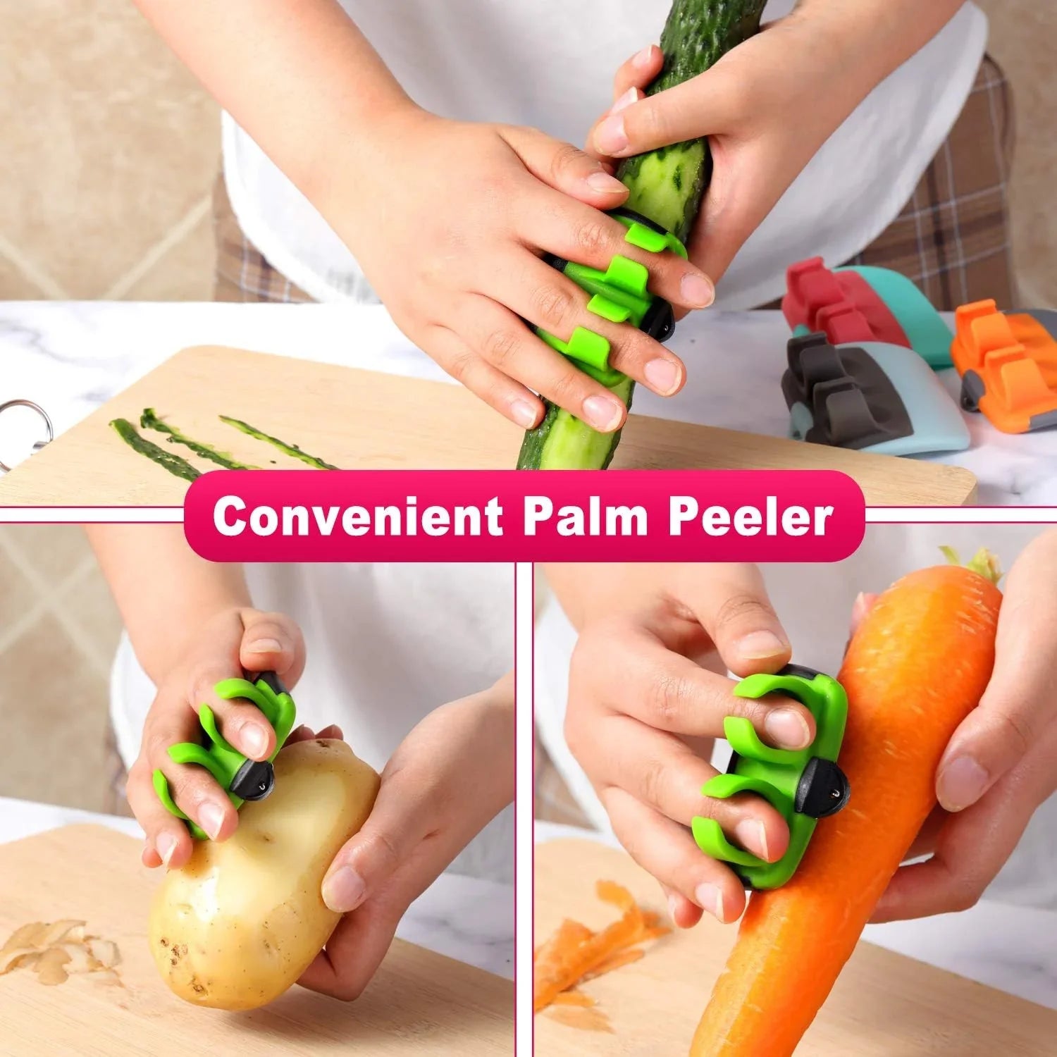 BowLift | 4-piece finger vegetable peeler set
