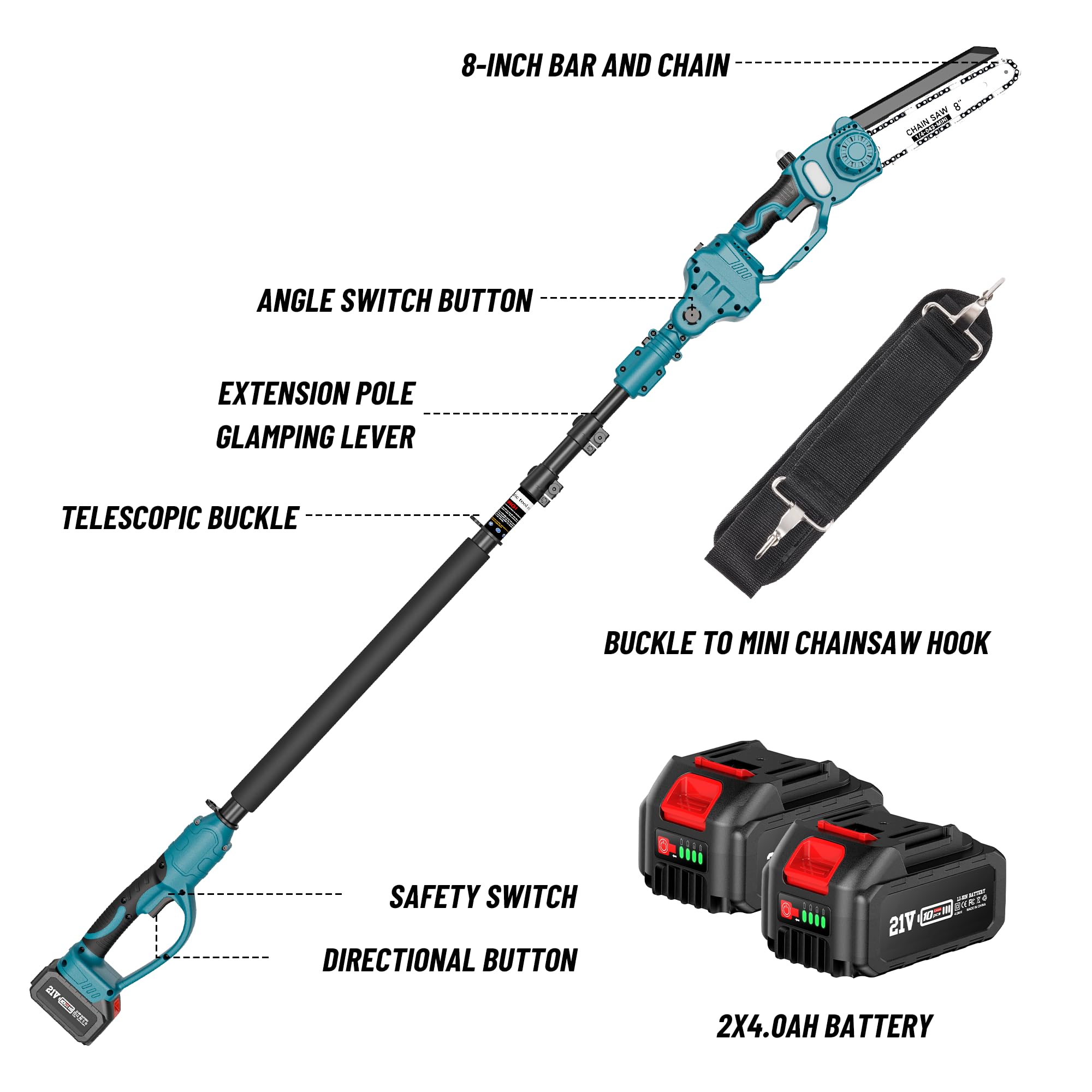 BowLift | 2-in-1 Cordless Chainsaw & Pole Saw