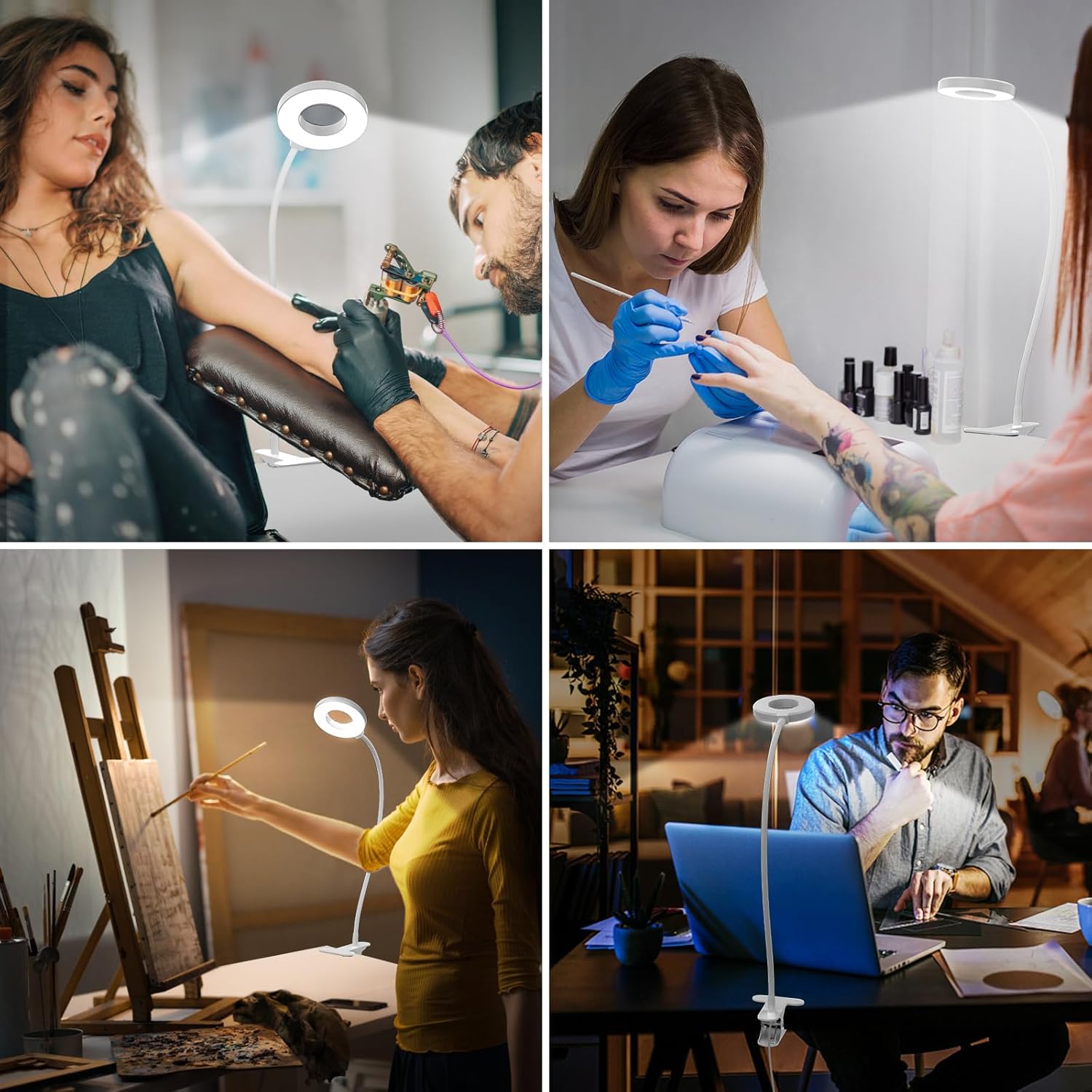 BowLift | 3 Colour Modes LED Desk Clamp Lamp with & Flexible Gooseneck – Selvara (1+1 FREE)