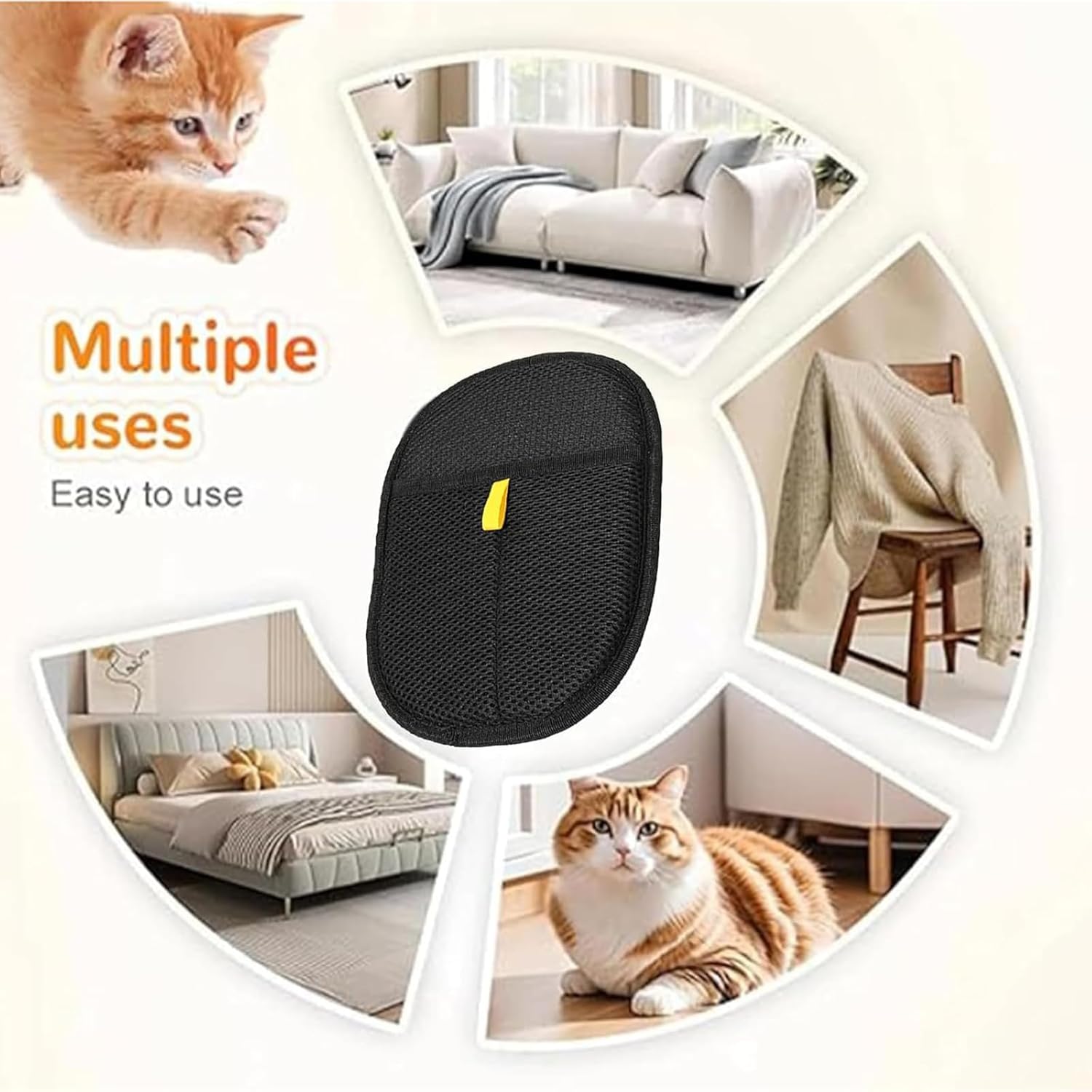 BowLift | FurEase – Pet Hair Removal Glove for All Coat Types | Gentle Grooming & Shedding Solution