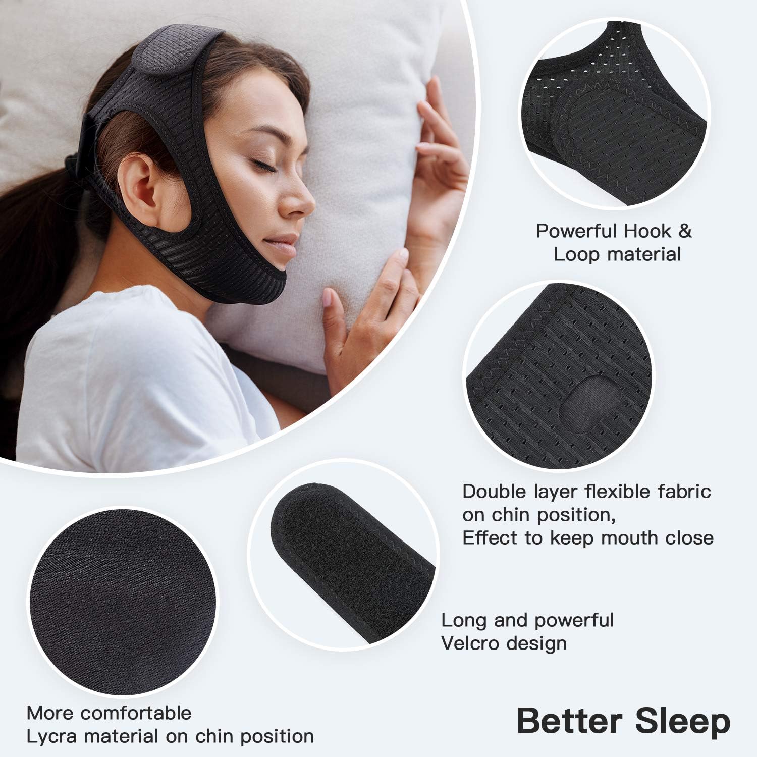 BowLift | Anti-Snore Chin Strap for Sleep Apnea