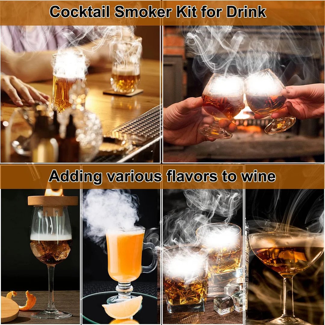 BowLift | Cocktail Smoker with 8 flavors -Bourbon Whiskey Gifts for Men