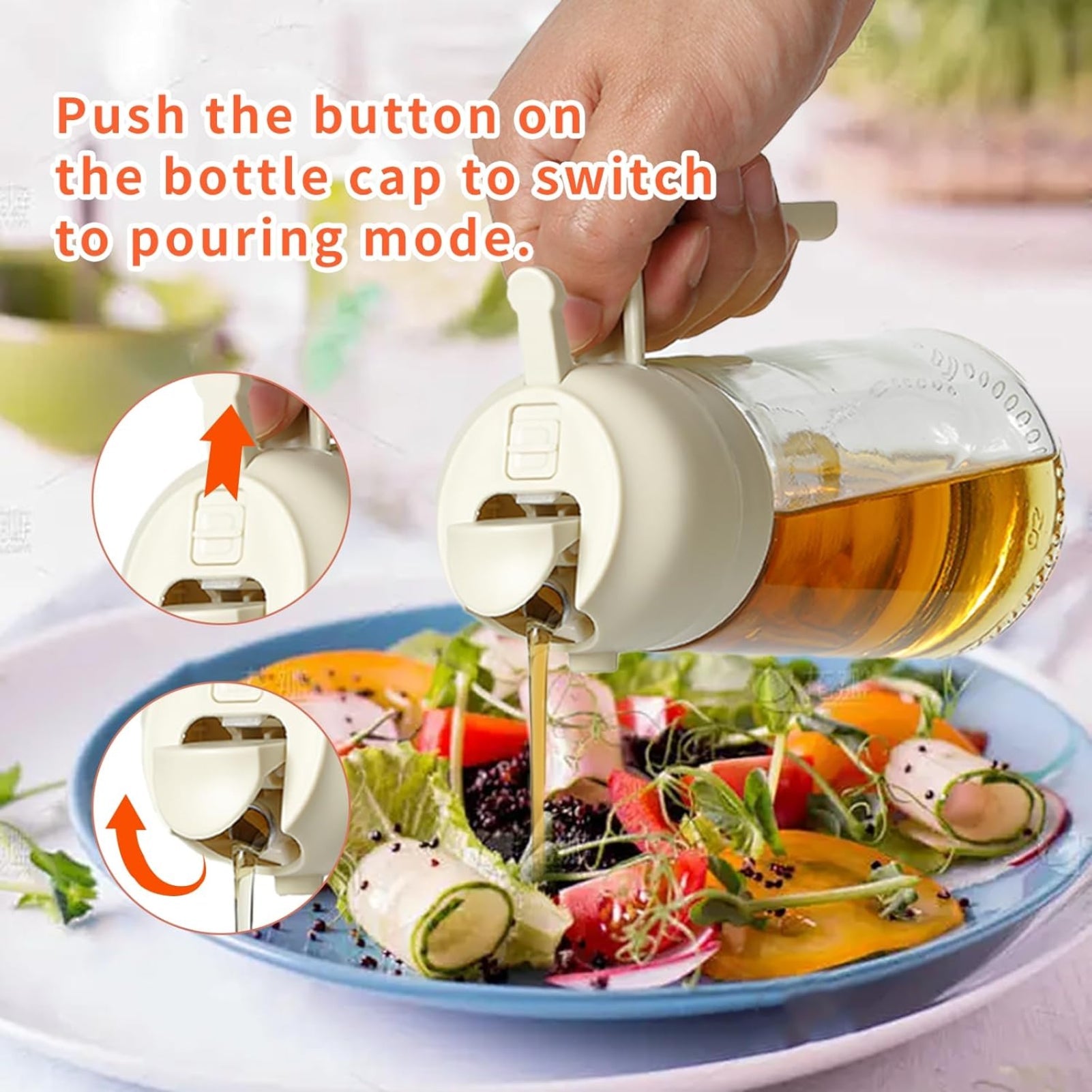 BowLift | 2-in-1 Oil Dispenser Bottle | Oil Sprayer and Dispenser | Healthy Cooking