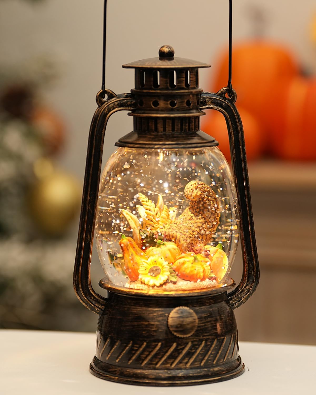 BowLift | Autumn Gloss Decorative Lamp with Pumpkins – Warm LED Light and 6-Hour Timer