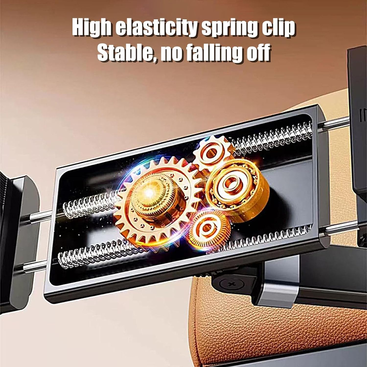 BowLift | Car Headrest Tablet Holder – Adjustable 360° Backseat Phone & Tablet Mount – Movira