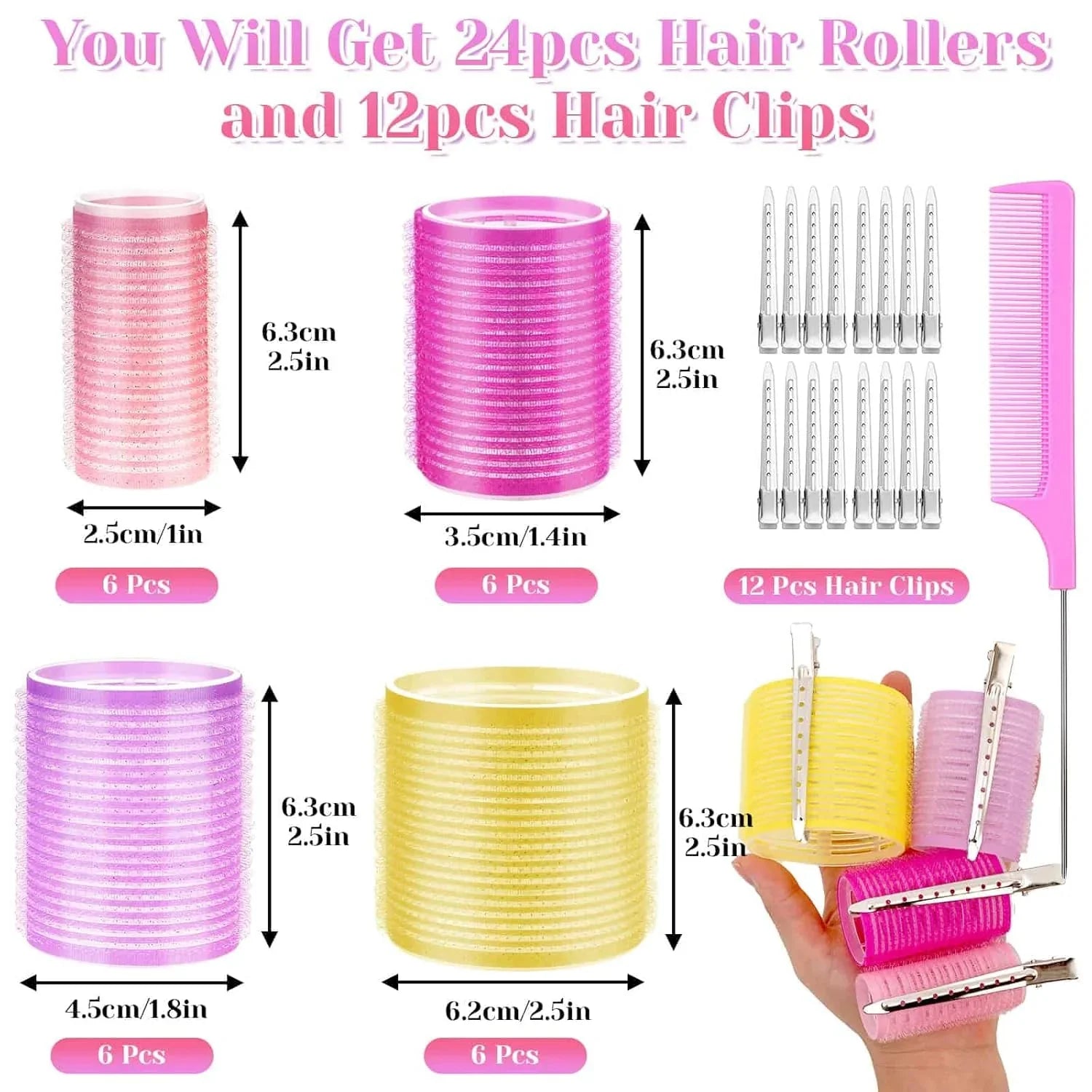 BowLift | Self-adhesive hair rollers | For voluminous and long-lasting curls