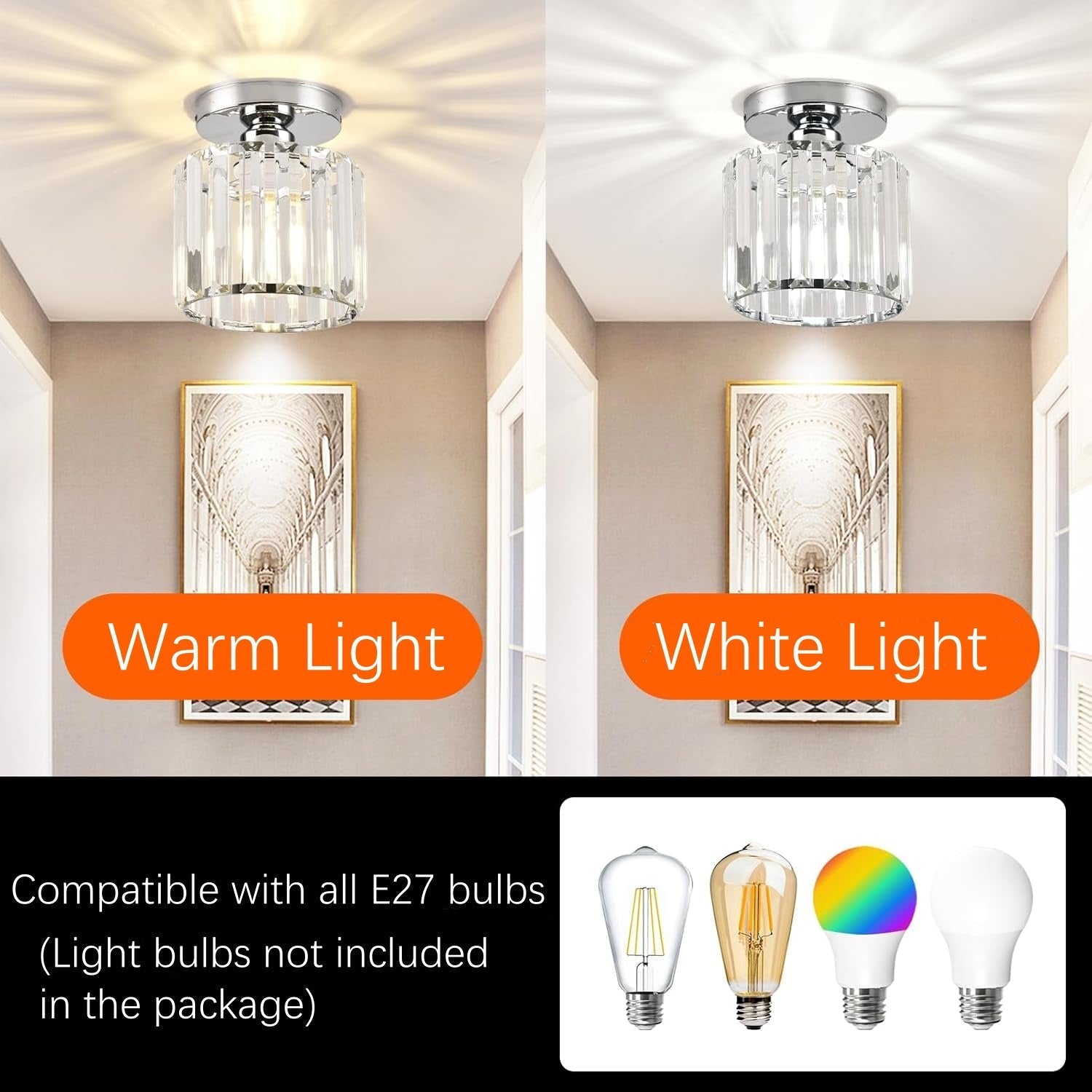 BowLift | Ceiling Light Crystal Flush Mount Modern Fixture