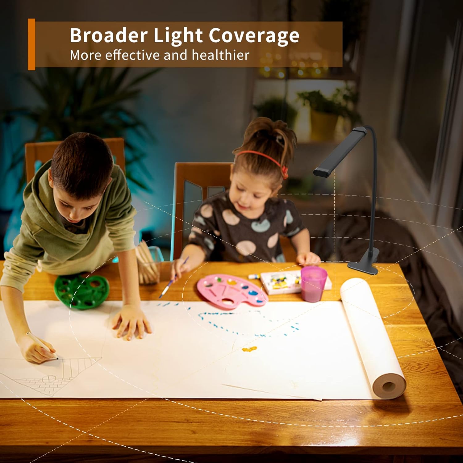 BowLift | 77 LED Desk Clamp Lamp with USB Power & Flexible Gooseneck – Serava