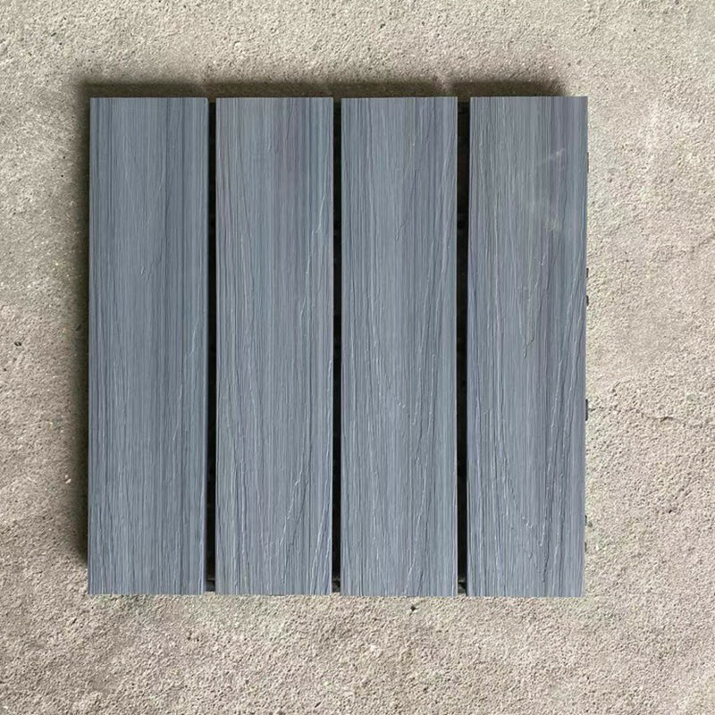 BowLift | Composite Plank Tiles Striped Pattern Square Deck Flooring Outdoor Patio