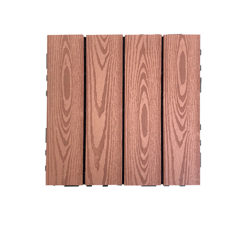 BowLift | Composite Square Patio Tiles Interlocking Striped Pattern Patio Floor Tiles