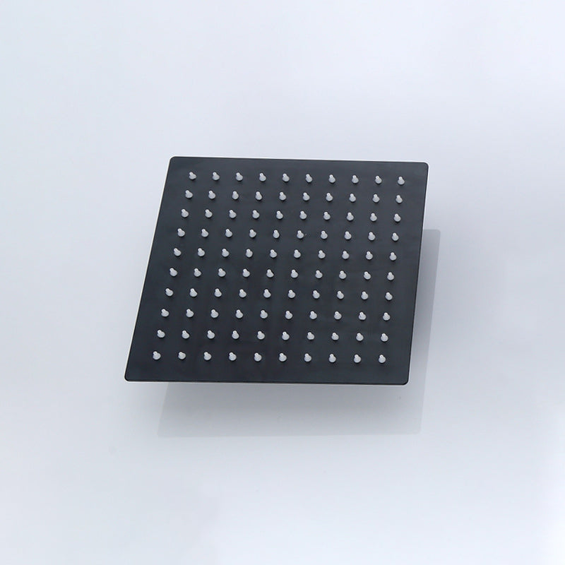 BowLift | Black Square Fest Shower Head Modern Style Wall Mounted Shower Head