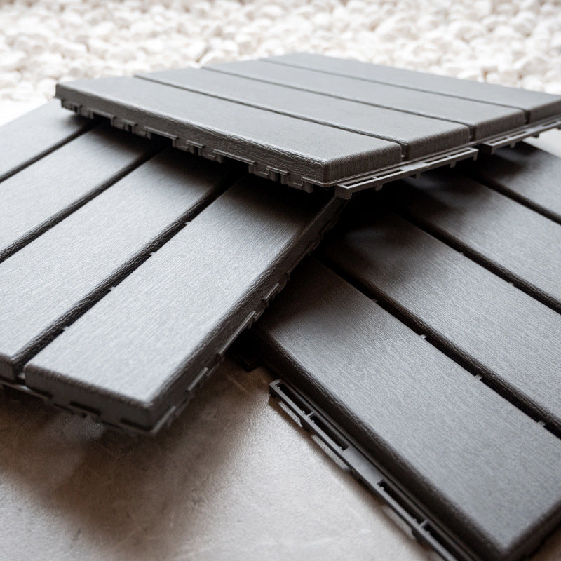 BowLift | Contemporary square wooden tile smooth brown engineered wood for patio garden