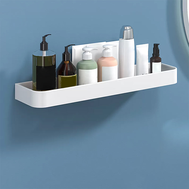 BowLift | White 2-piece Bathroom Hardware Modern Bathroom Accessories Set, Bathroom Shelf