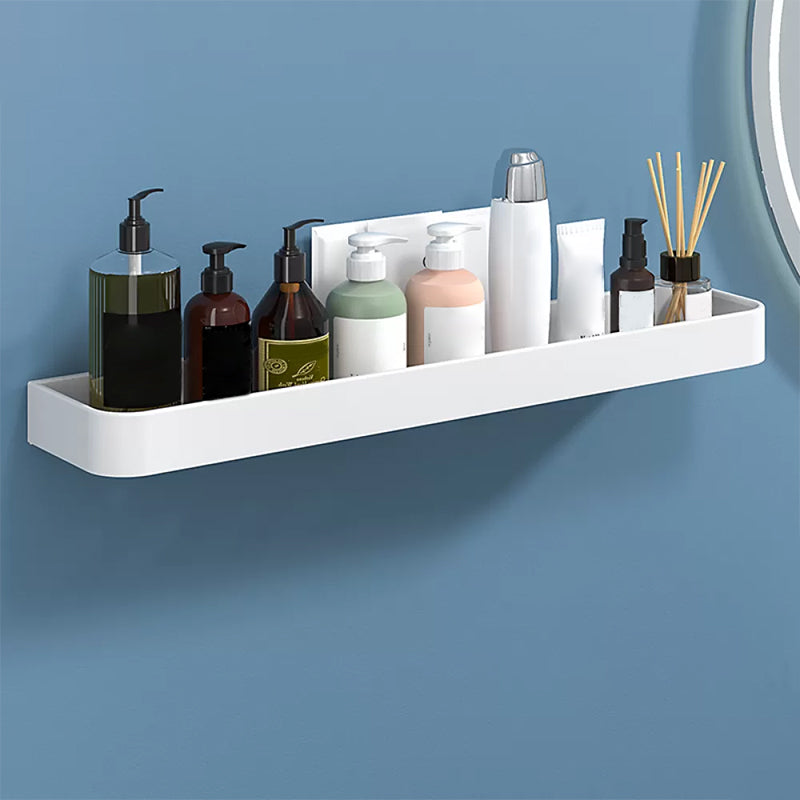 BowLift | White 2-piece Bathroom Hardware Modern Bathroom Accessories Set, Bathroom Shelf