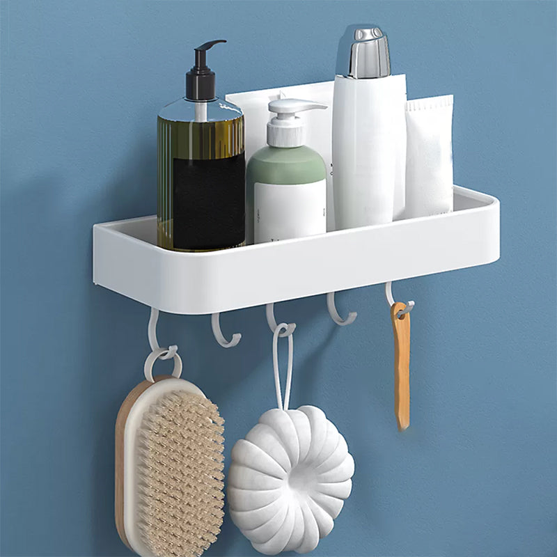 BowLift | White 2-piece Bathroom Hardware Modern Bathroom Accessories Set, Bathroom Shelf