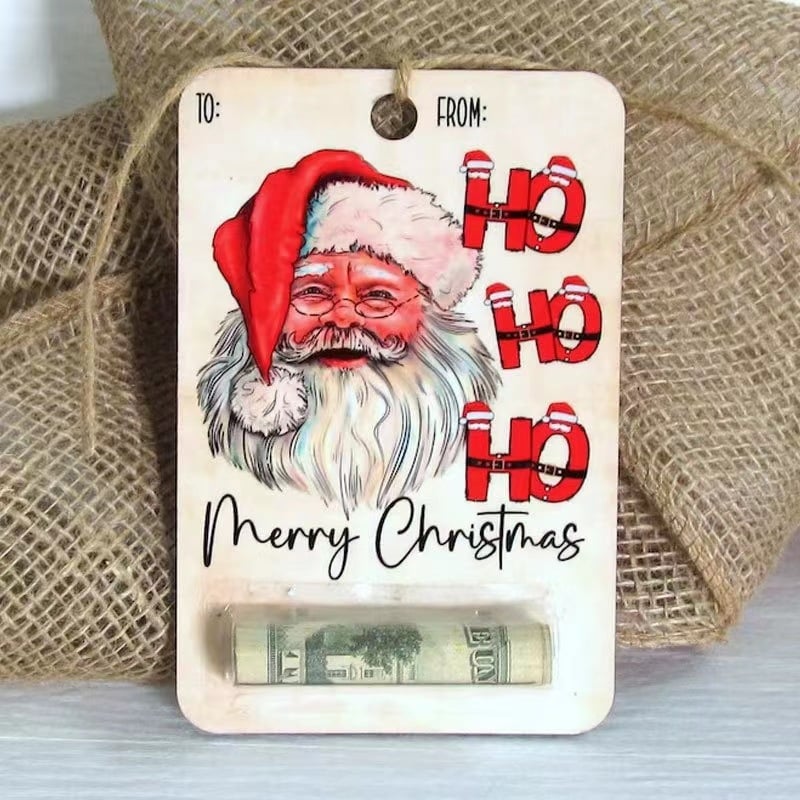 BowLift | Christmas Money Holder Ornament | Wooden Hanging Decoration | Handcrafted Holiday Gift Surprise
