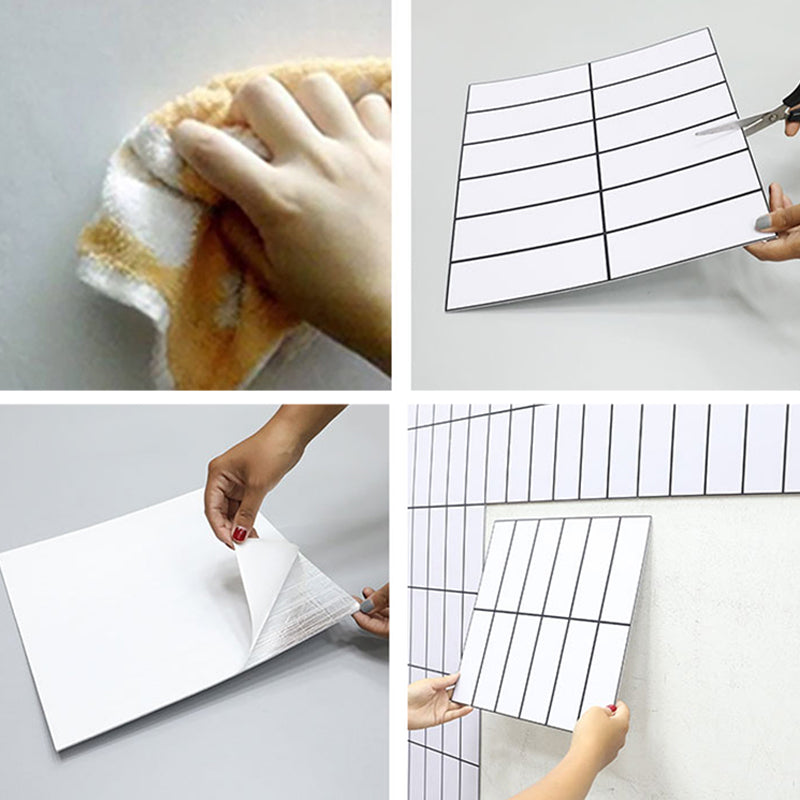 BowLift | Tile Stripping & Sticking Rectangle White Plastic Waterproof Tile Stripping & Sticking for Shower 10-Pack
