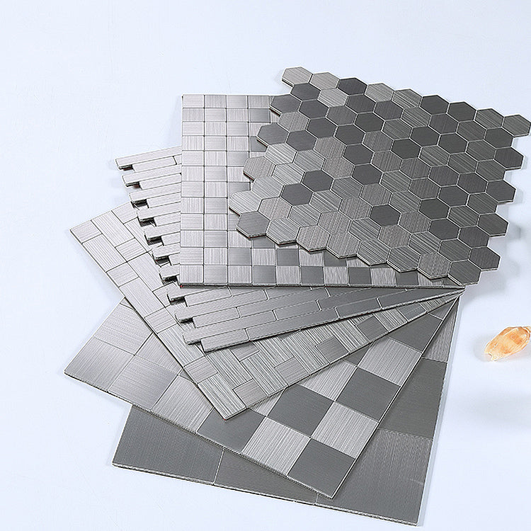 BowLift | Subway Tile Wallpaper Contemporary Peel and Stick Wall Tile with Metal Look