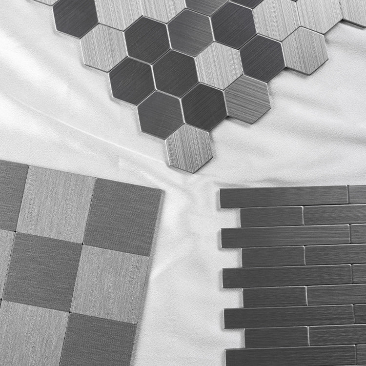 BowLift | Subway Tile Wallpaper Contemporary Peel and Stick Wall Tile with Metal Look
