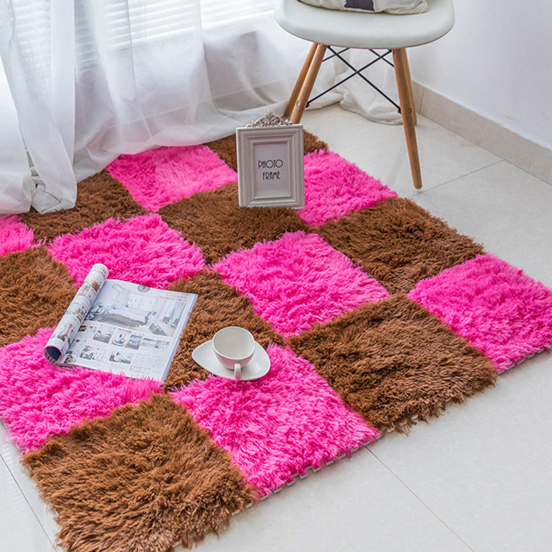 BowLift | Modern Carpet Tiles Interlocking Color Block Shag Carpet Tiles