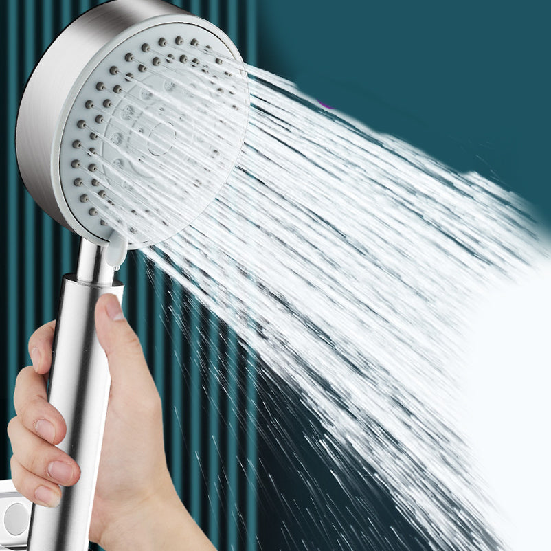 BowLift | Round self-cleaning handheld shower adjustable spray pattern stainless steel hand shower