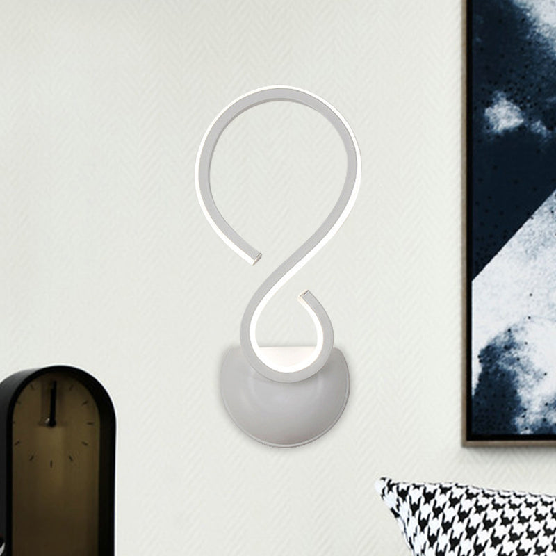 BowLift | Rotating Acrylic Wall Lamp Sconce Simplicity LED White Finish Wall Lighting for Living Room
