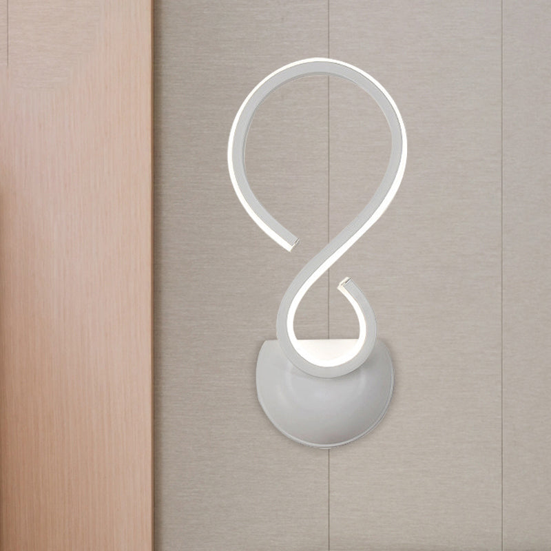 BowLift | Rotating Acrylic Wall Lamp Sconce Simplicity LED White Finish Wall Lighting for Living Room
