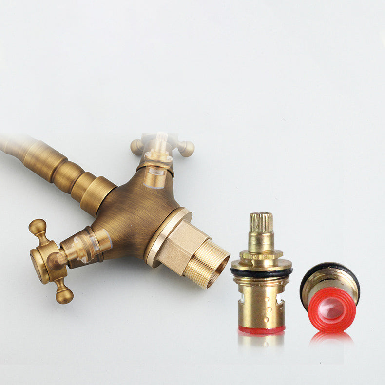 BowLift | Industrial Widespread Bathtub Faucet with Cross Handles Sink Faucet