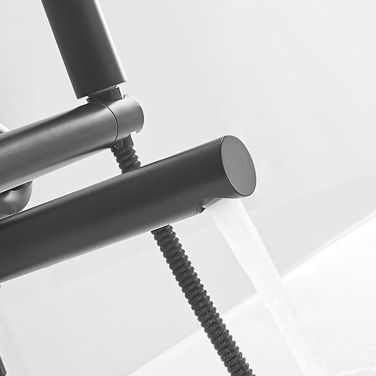 BowLift | Swivel spout bathtub faucet single lever handle hand shower bathtub filling valve with shower hose