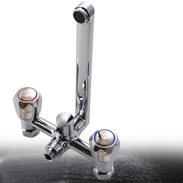 BowLift | Contemporary Bathtub Faucet Trim Chrome Wall-Mounted Swivel Spout with Hand Shower