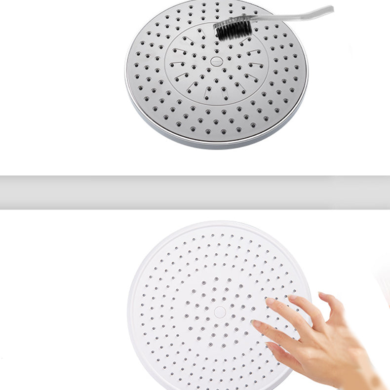 BowLift | White Metal Shower Head Combination Modern Round Fixed Shower Head for the Bathroom