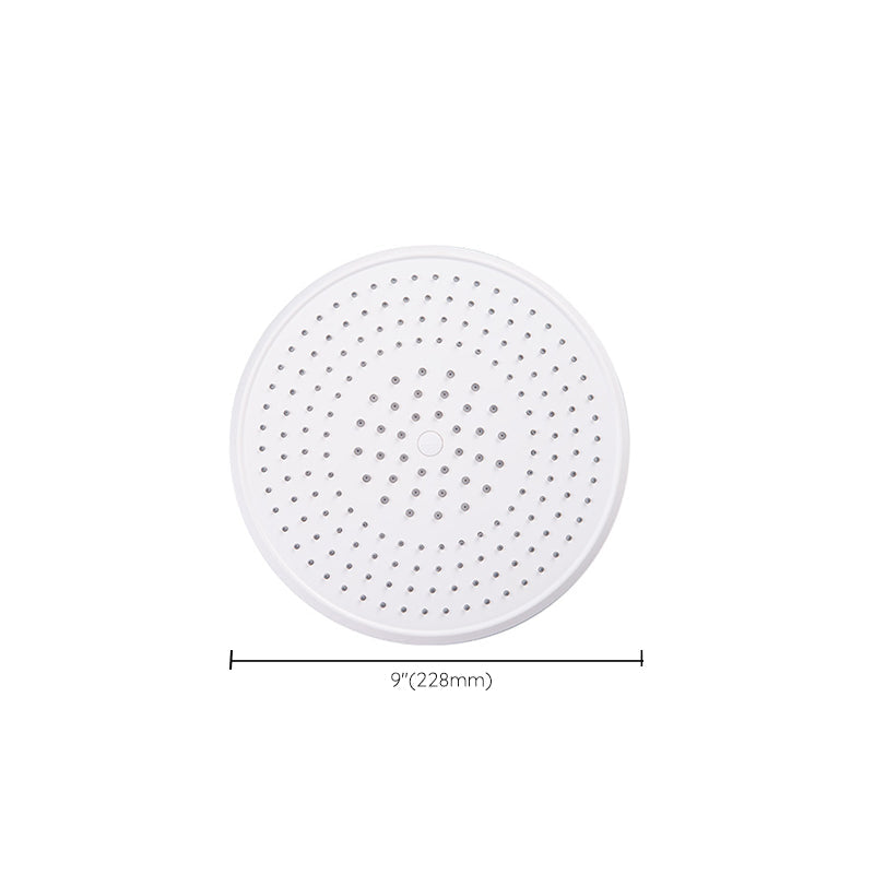 BowLift | White Metal Shower Head Combination Modern Round Fixed Shower Head for the Bathroom