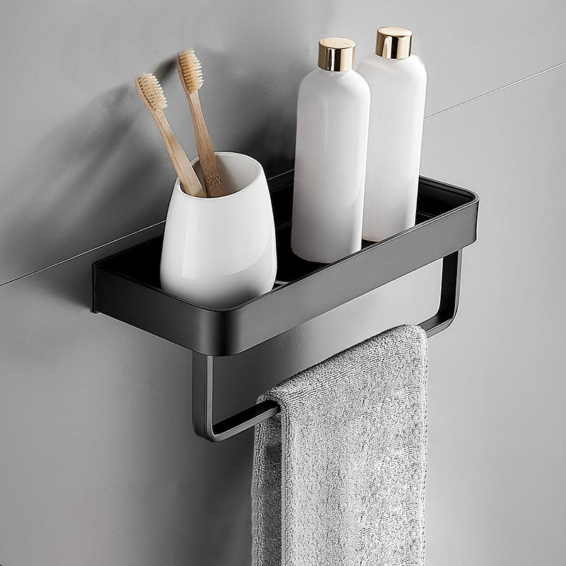 BowLift | Matt Black Bathroom Set Modern 1/2 - Piece Stainless Steel Bath Rack