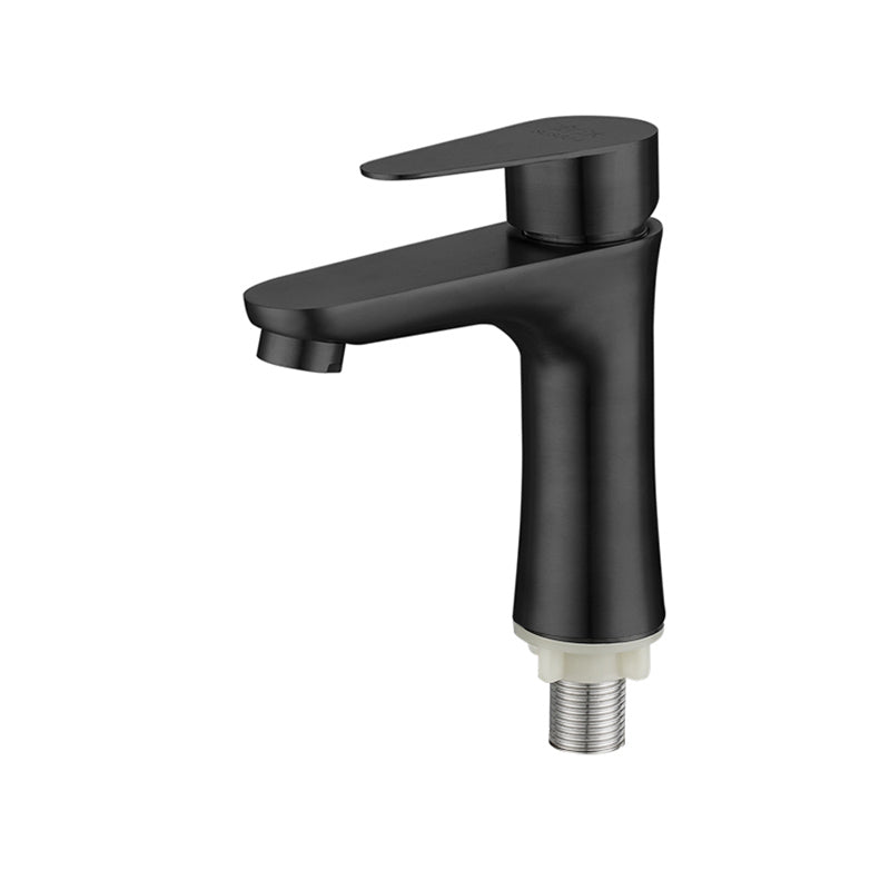 BowLift | Round Vessel Faucet Lever Handle Stainless Steel Bathroom Faucet with Water Hose