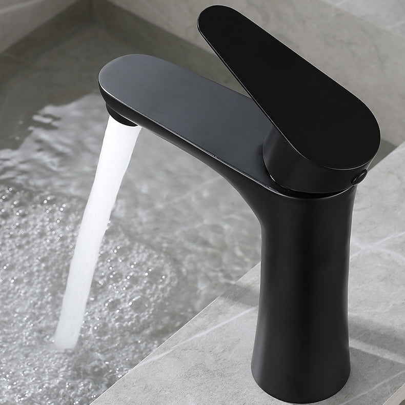 BowLift | Round Vessel Faucet Lever Handle Stainless Steel Bathroom Faucet with Water Hose