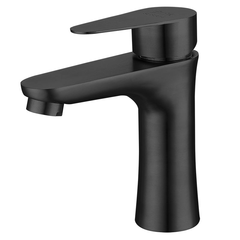 BowLift | Round Vessel Faucet Lever Handle Stainless Steel Bathroom Faucet with Water Hose