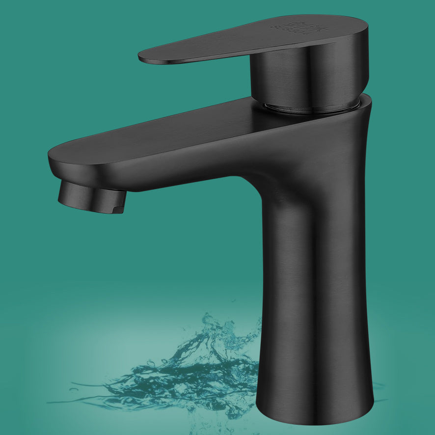 BowLift | Round Vessel Faucet Lever Handle Stainless Steel Bathroom Faucet with Water Hose
