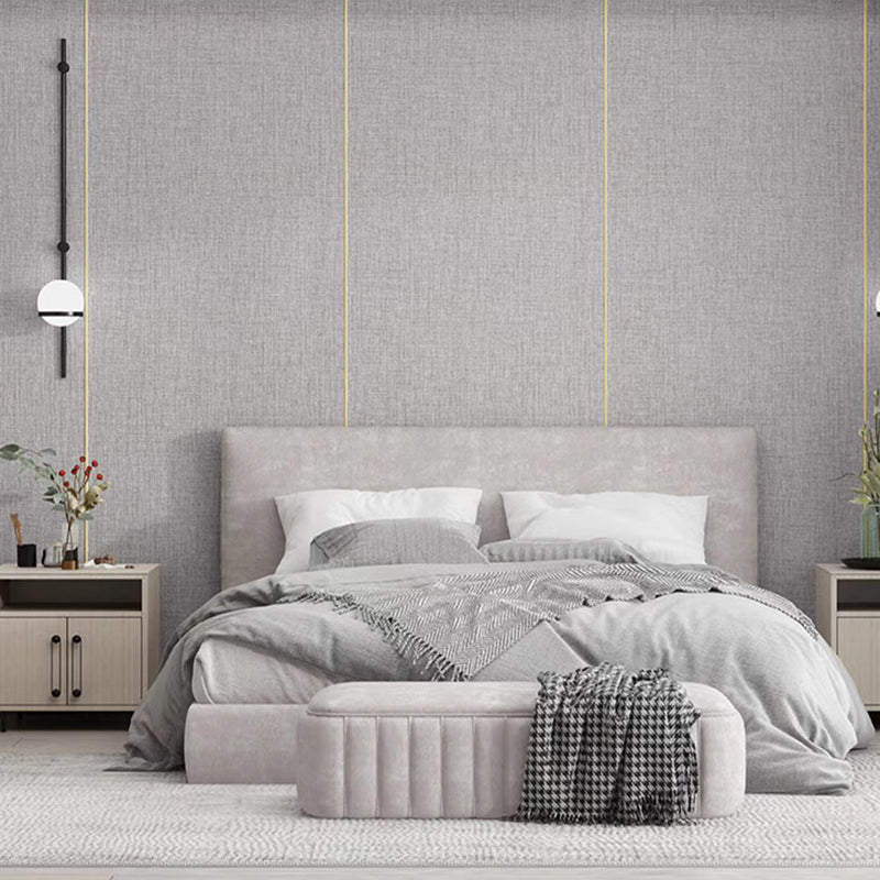 BowLift | Contemporary Style Wall Panel Linen Living Space Peel and Stick Wall Covering