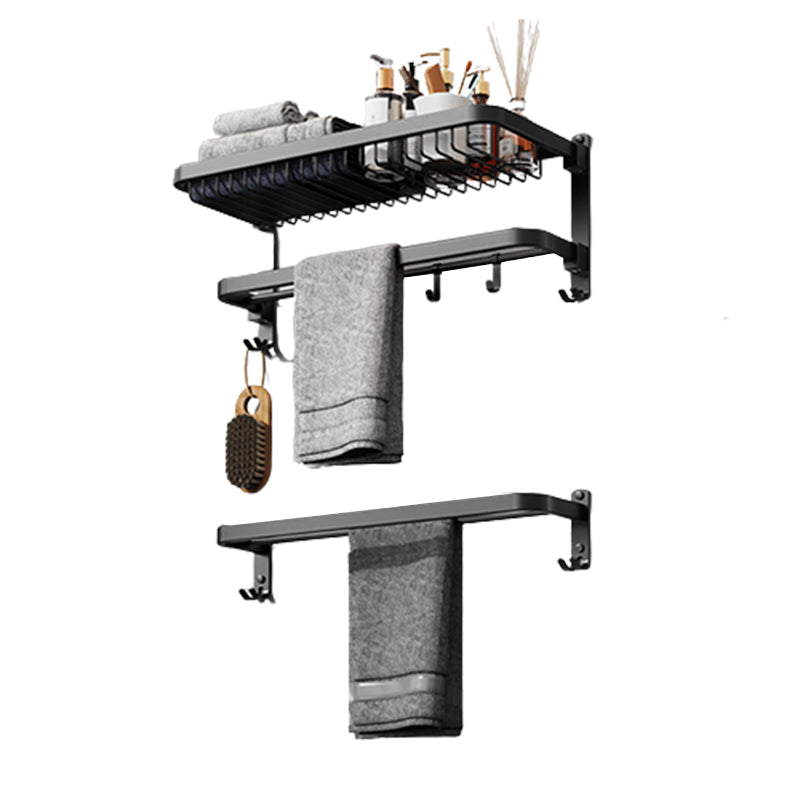 BowLift | Minimalist black bathroom accessory set paper holder towel bar bath hardware set