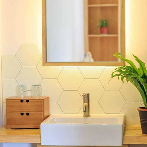 BowLift | Peel and Stick Tiles Hexagonal Peel and Stick Backwall 20 Pack for the Bathroom