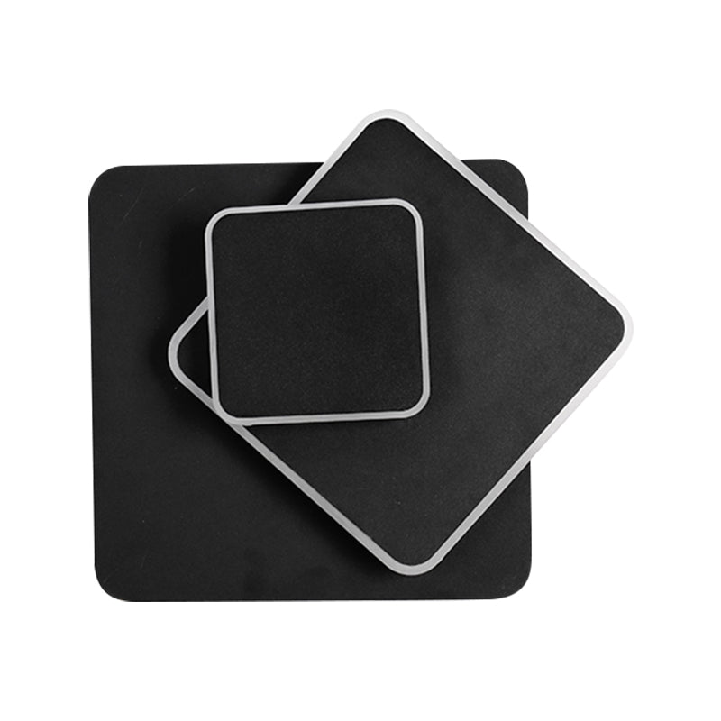 BowLift | Rotatable round/square wall lamp simple style metal warm/white light LED black wall lamp for bedside table