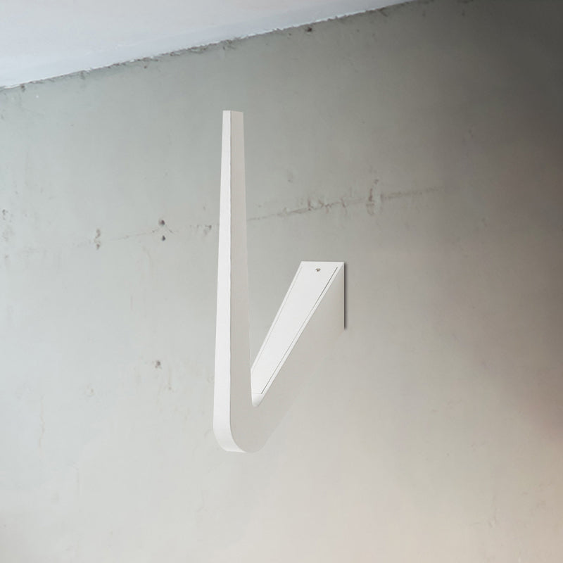 BowLift | V-shaped wall lighting contemporary style metal LED black/white wall lamp for hallway, warm/white light