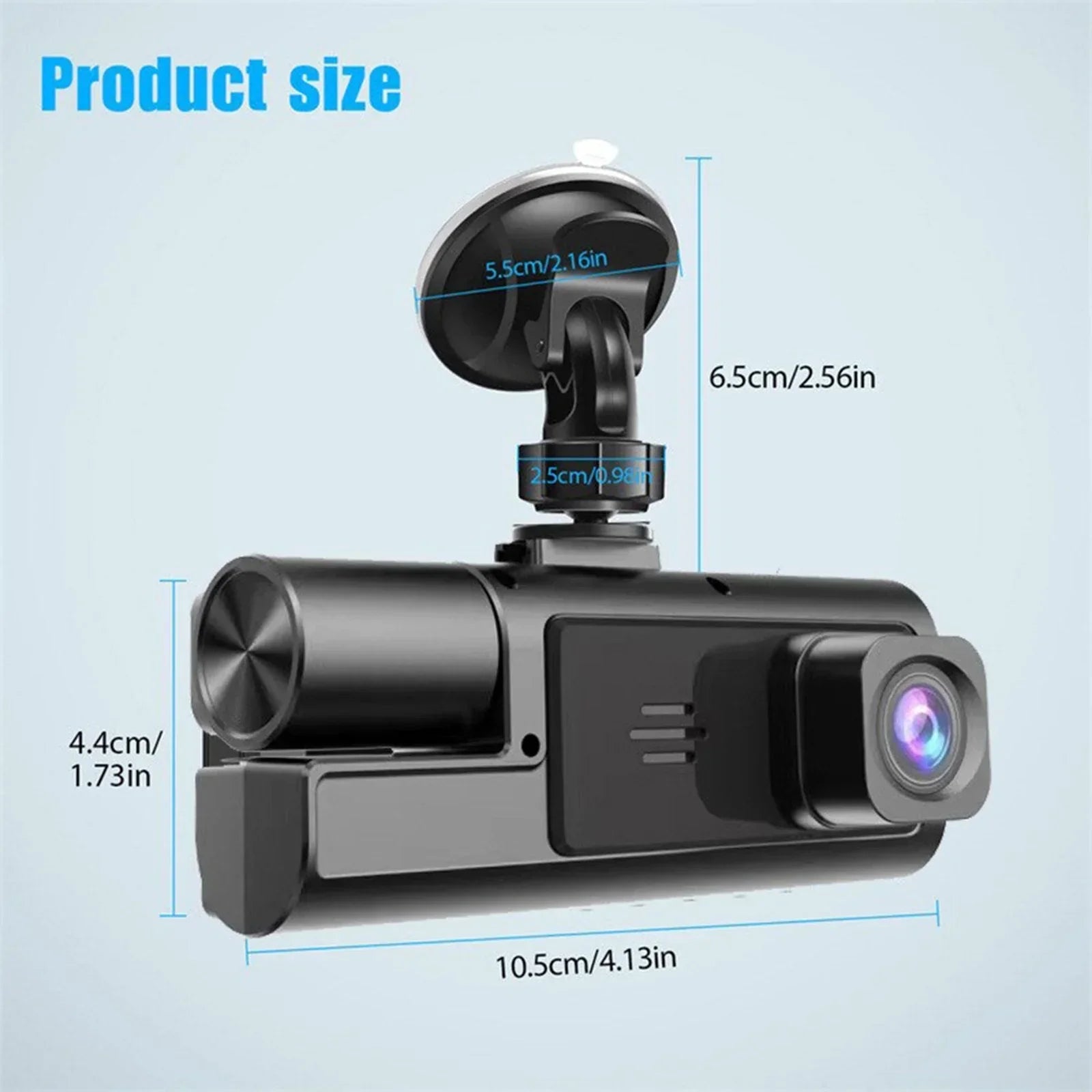 BowLift | 3 Channel Dash Cam Front and Rear Inside