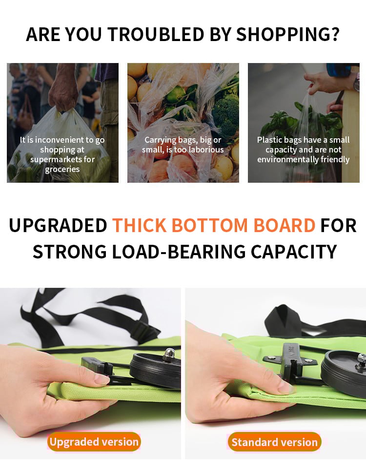 BowLift | Foldable green shopping bag