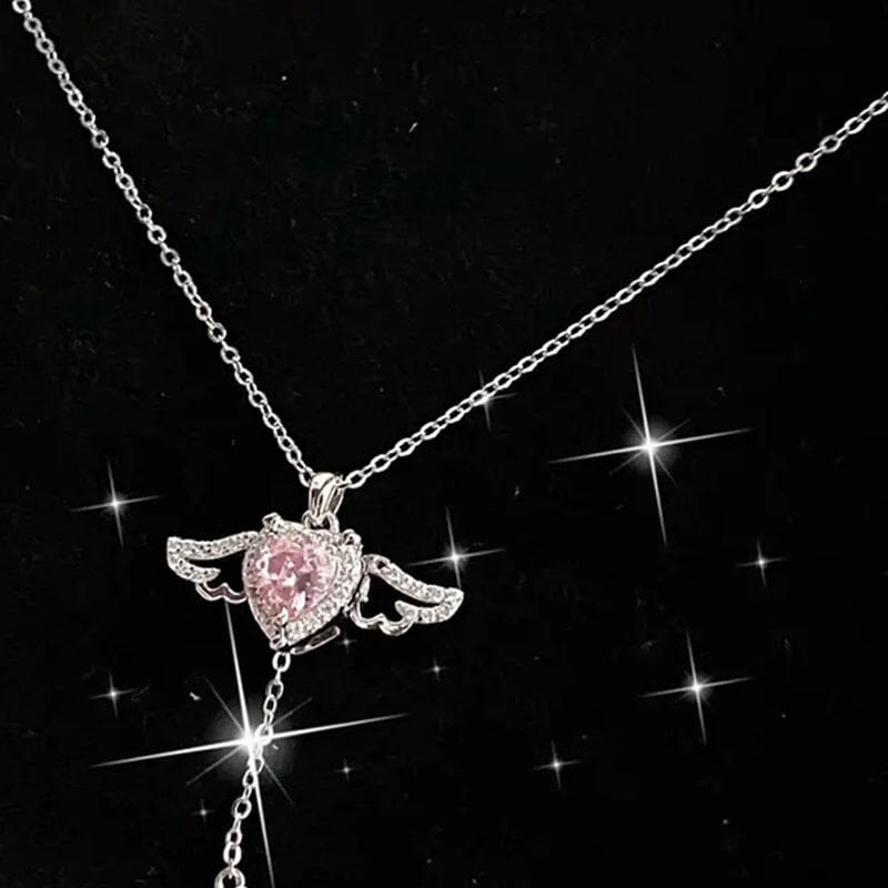 BowLift | Pink Angel Wings Necklace