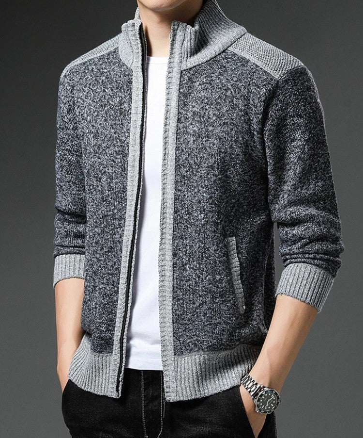 Textured Knit Sweater with Relaxed Fit